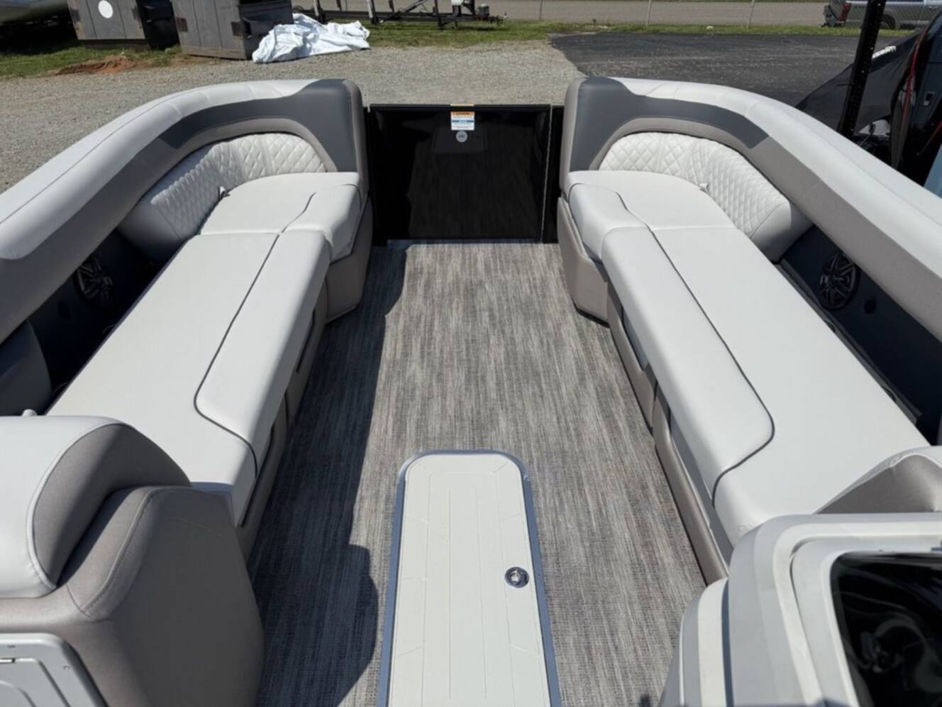 A photo of this 2025 Godfrey Pontoons Sweetwater 2486 DT 27 iMPACT Package (27 in. Center Tub