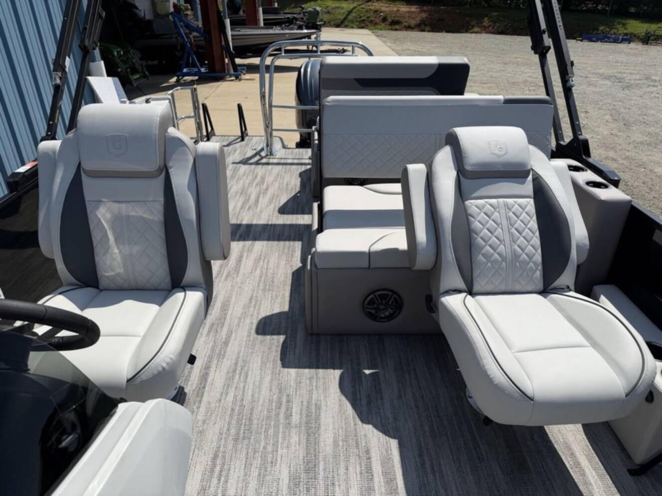 A photo of this 2025 Godfrey Pontoons Sweetwater 2486 DT 27 iMPACT Package (27 in. Center Tub
