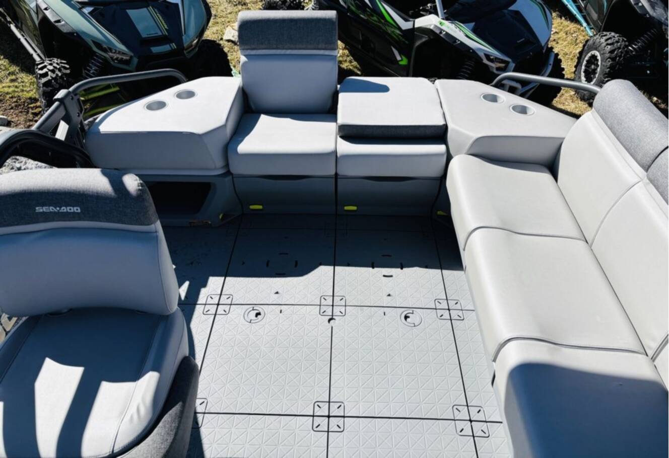 A photo of this 2025 Sea-Doo Switch Sport 21 - 230 hp Galvanized