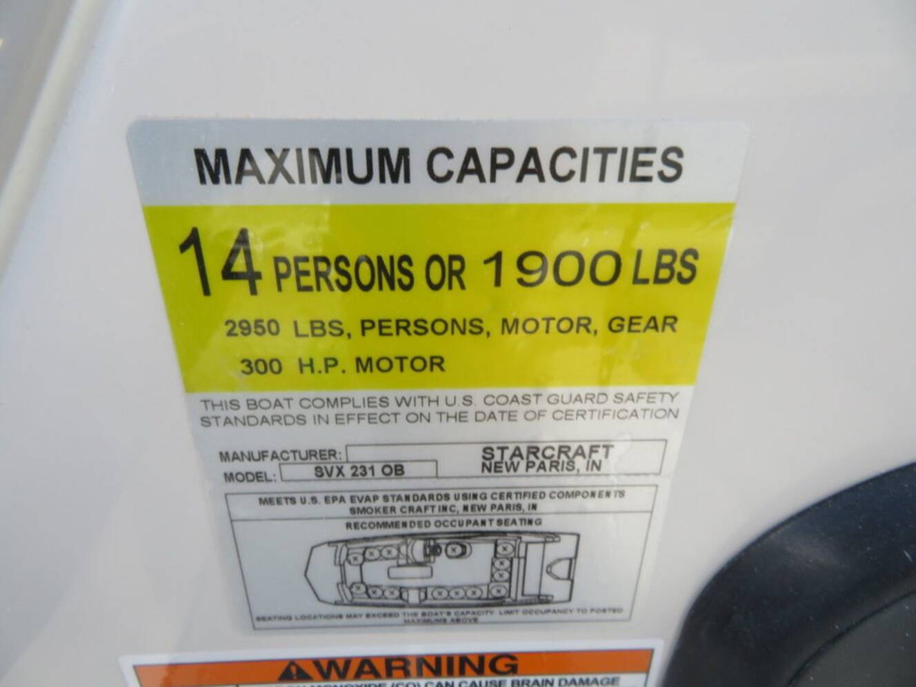 A photo of this 2023 Starcraft Marine SVX OB 231 OB