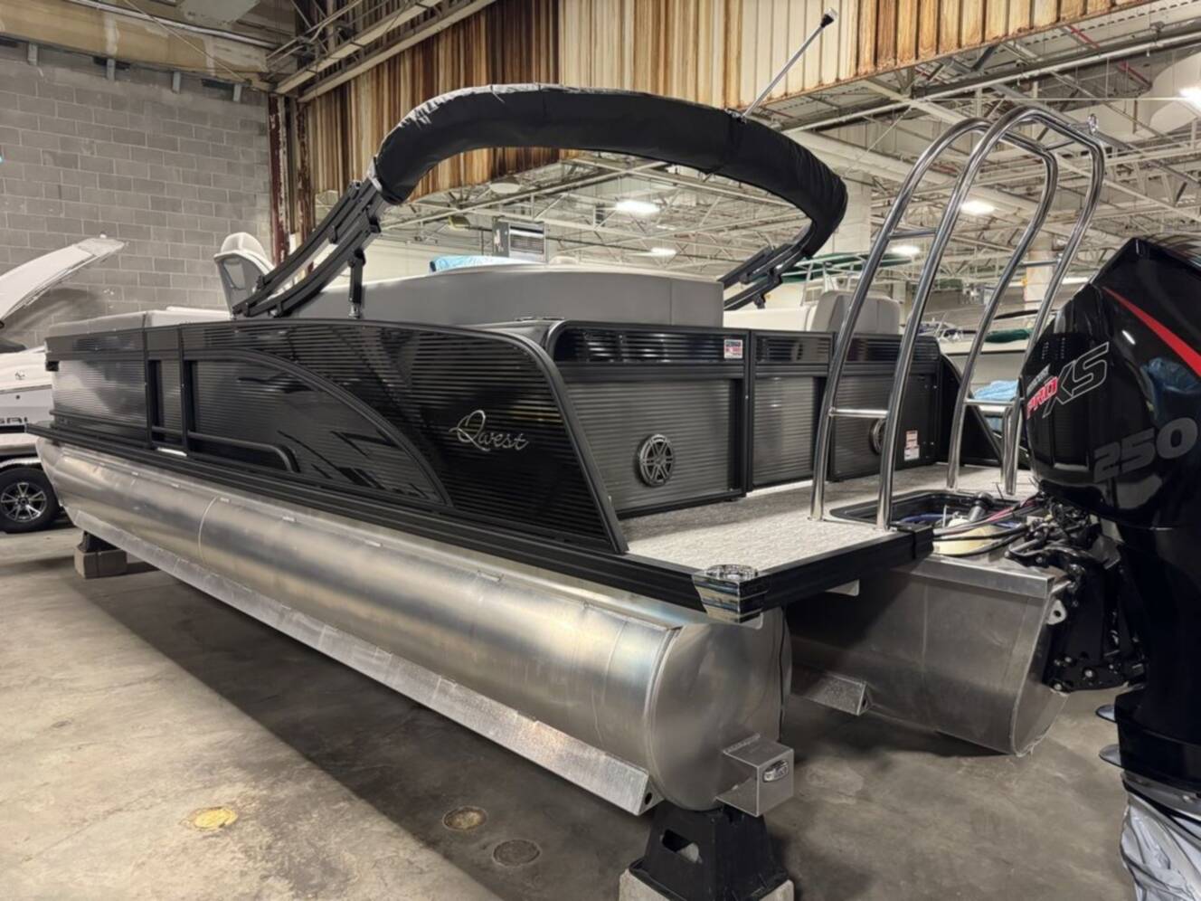 A photo of this 2023 Qwest Pontoons 8524 M-Class RLS Triple Tube RTZ