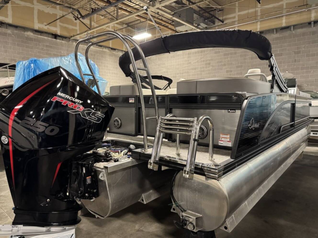 A photo of this 2023 Qwest Pontoons 8524 M-Class RLS Triple Tube RTZ