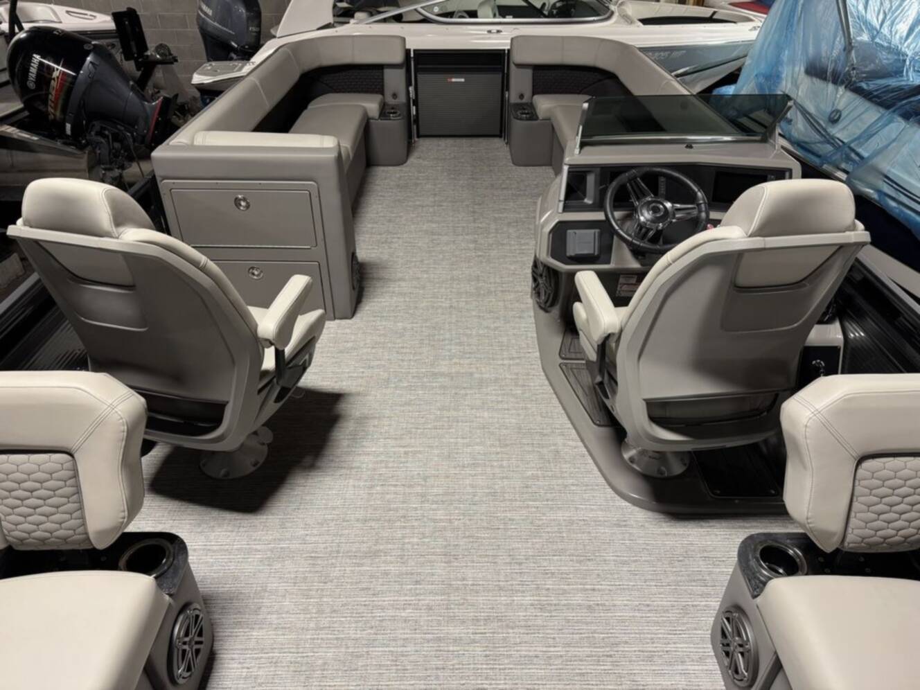 A photo of this 2023 Qwest Pontoons 8524 M-Class RLS Triple Tube RTZ