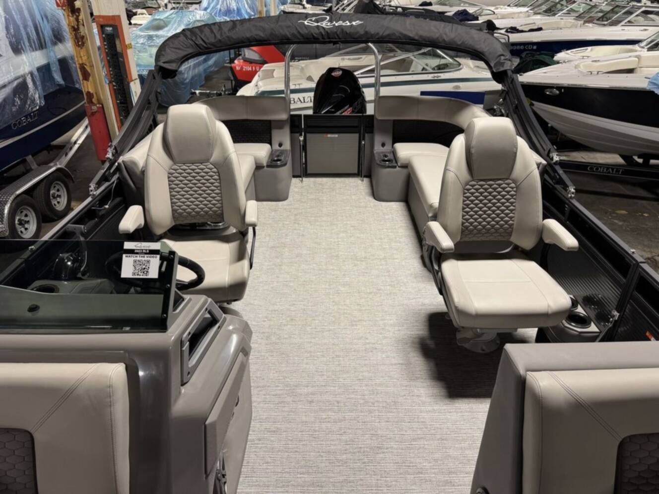 A photo of this 2023 Qwest Pontoons 8524 M-Class RLS Triple Tube RTZ