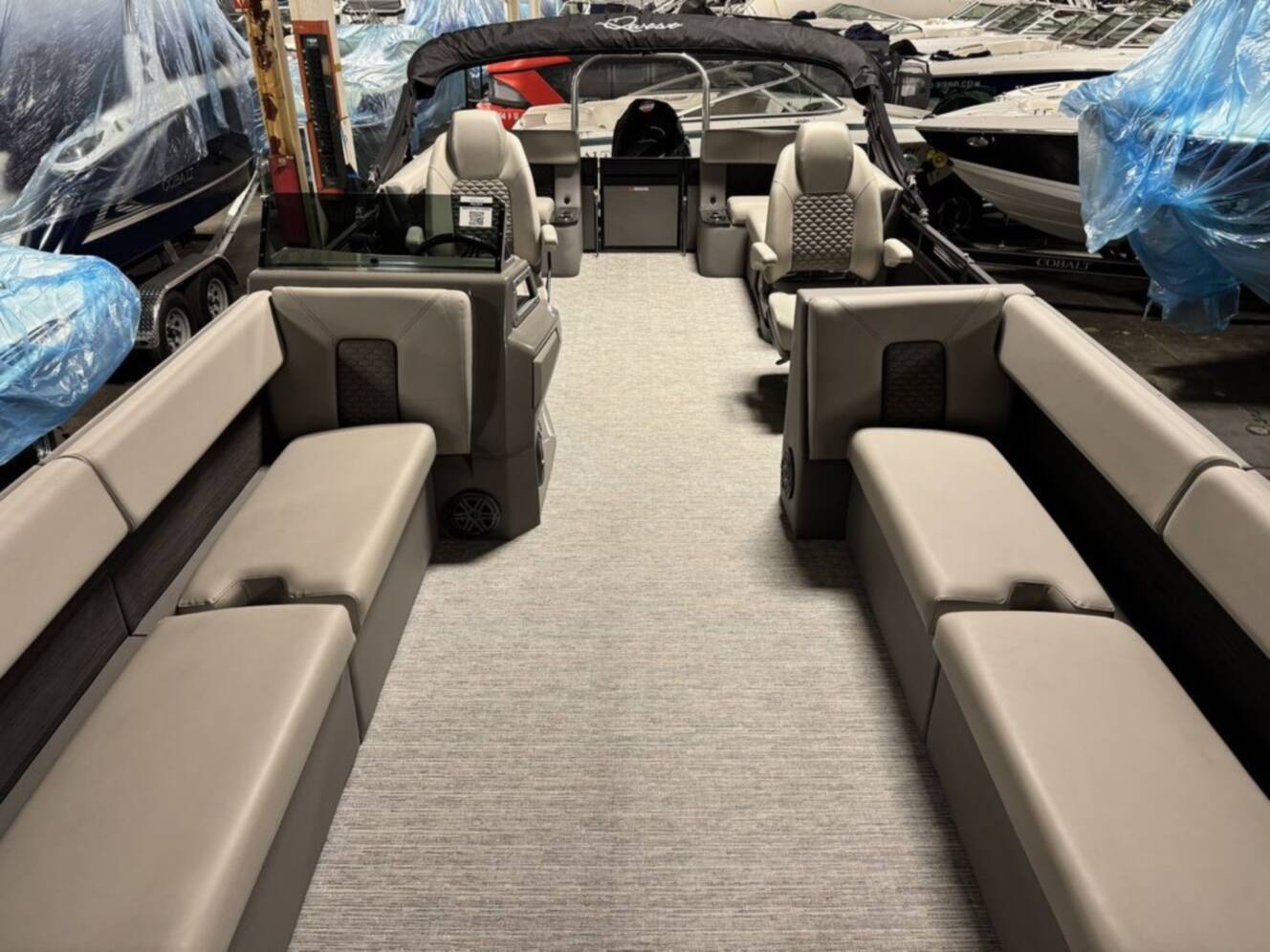 A photo of this 2023 Qwest Pontoons 8524 M-Class RLS Triple Tube RTZ