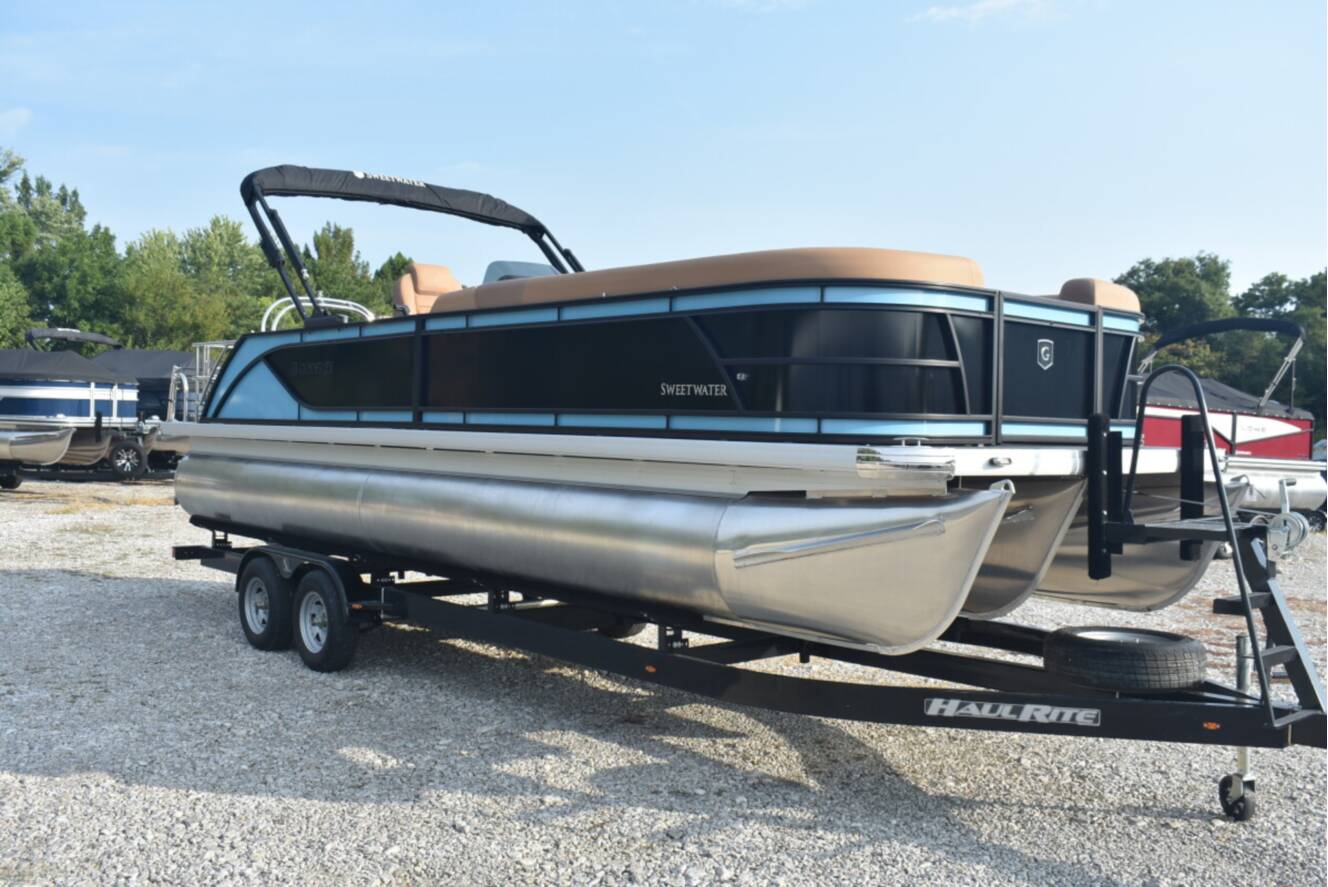 A photo of this 2026 Godfrey Sweetwater 2486 SFL Tritoon