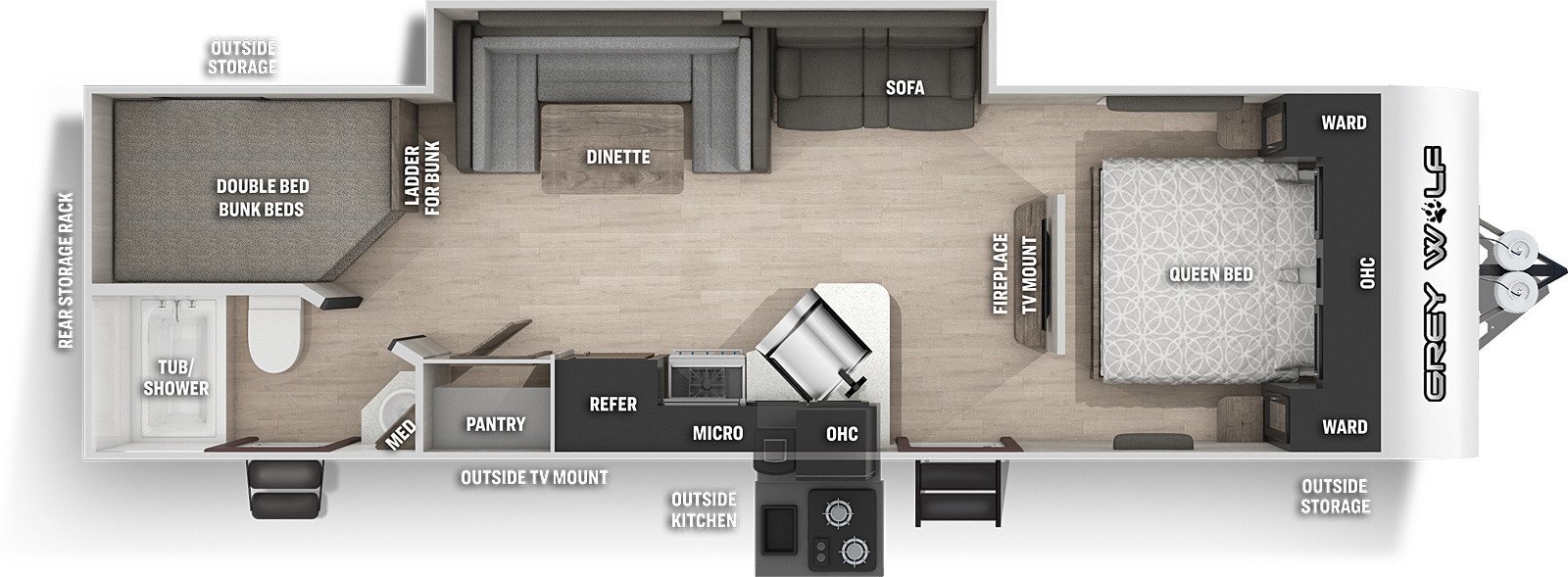 2021 Forest River GREY WOLF 26DBH RV