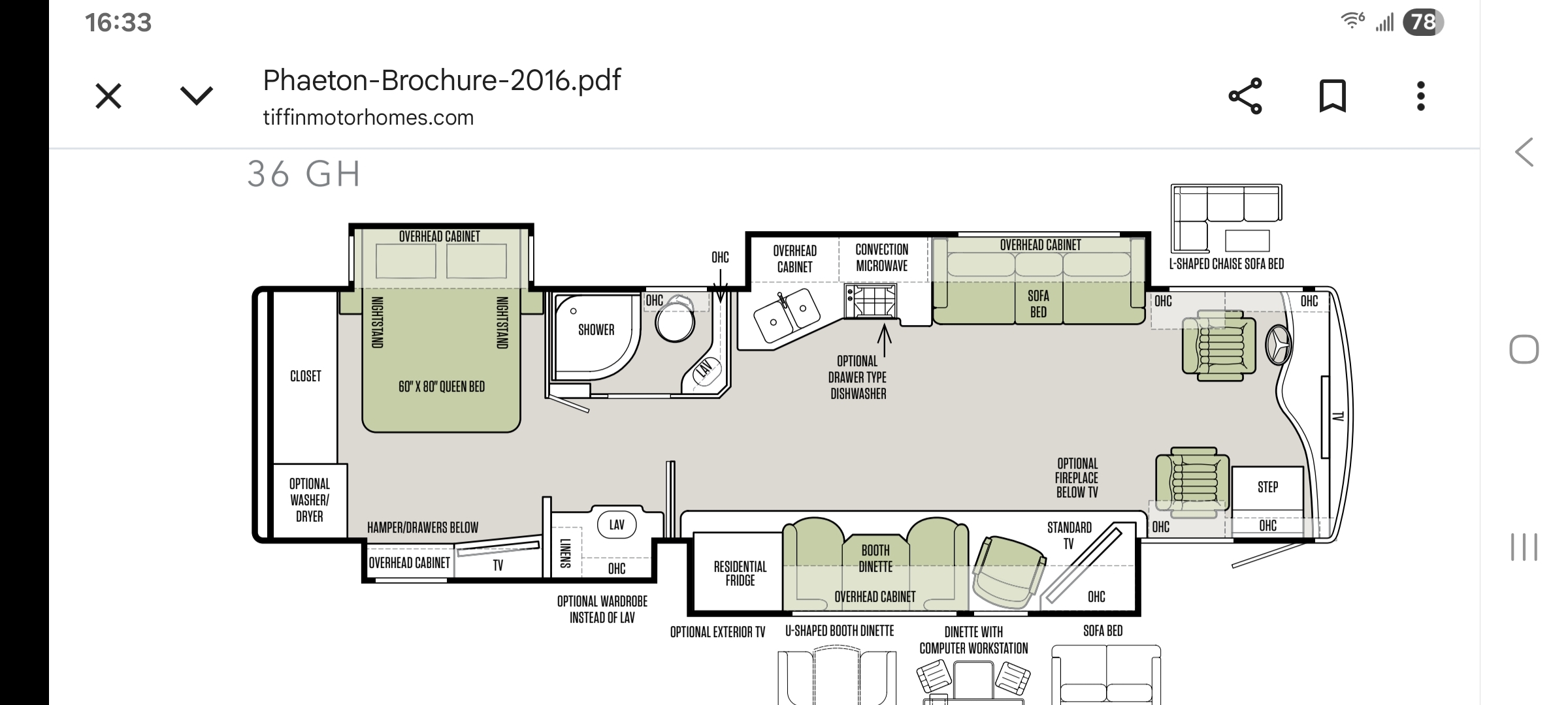 2016 Tiffin Motorhomes PHAETON 36 GH RV