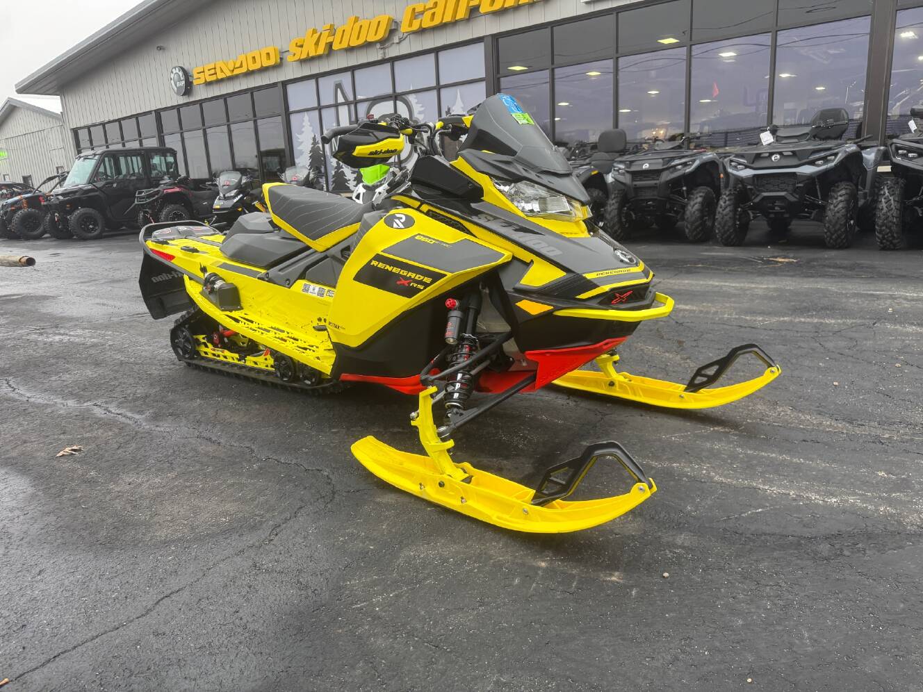 A photo of this 2021 Ski-Doo Renegade X-RS 850 E-TEC ES w/ QAS, Ice Ripper XT 1.5 w