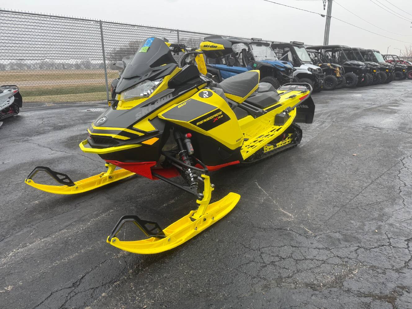 A photo of this 2021 Ski-Doo Renegade X-RS 850 E-TEC ES w/ QAS, Ice Ripper XT 1.5 w