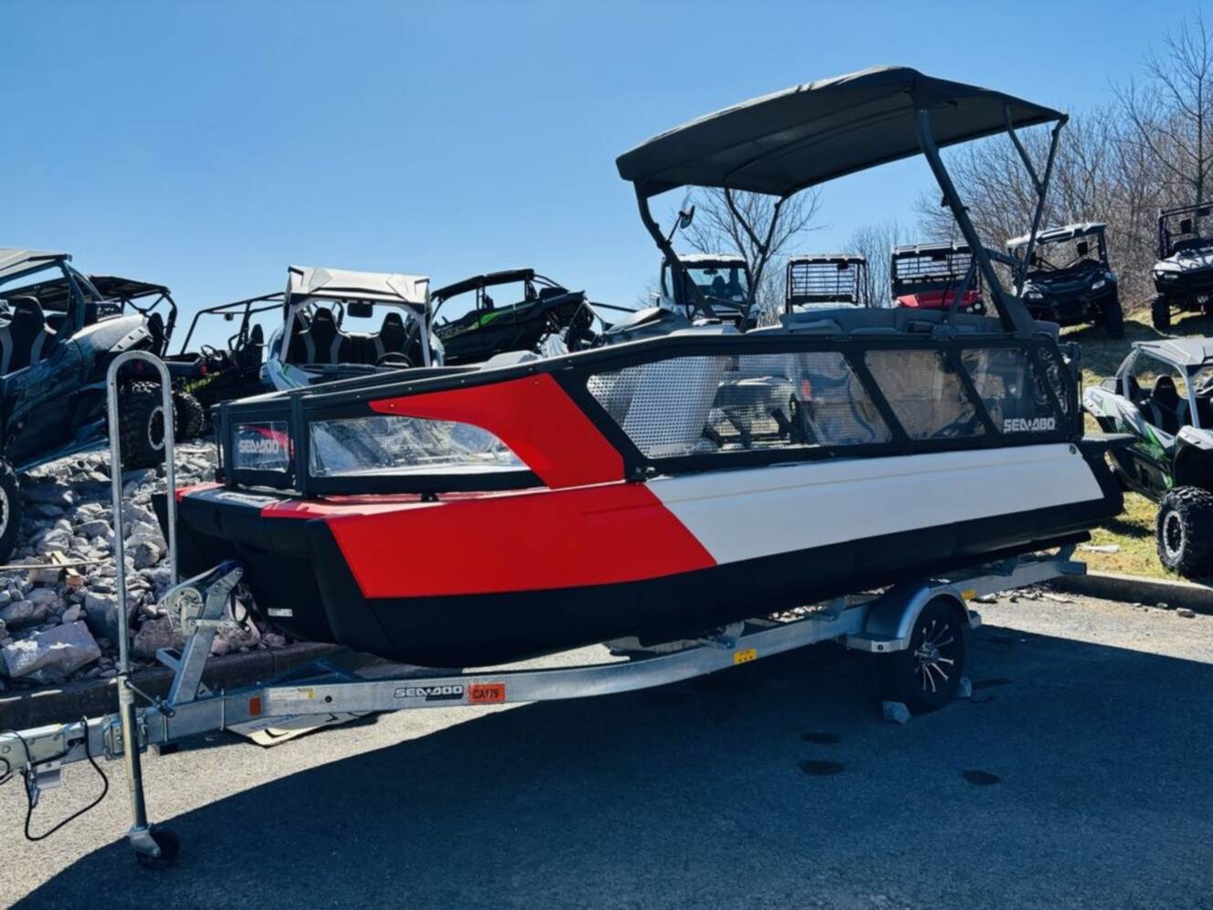A photo of this 2025 Sea-Doo Switch Sport 21 - 230 hp Galvanized
