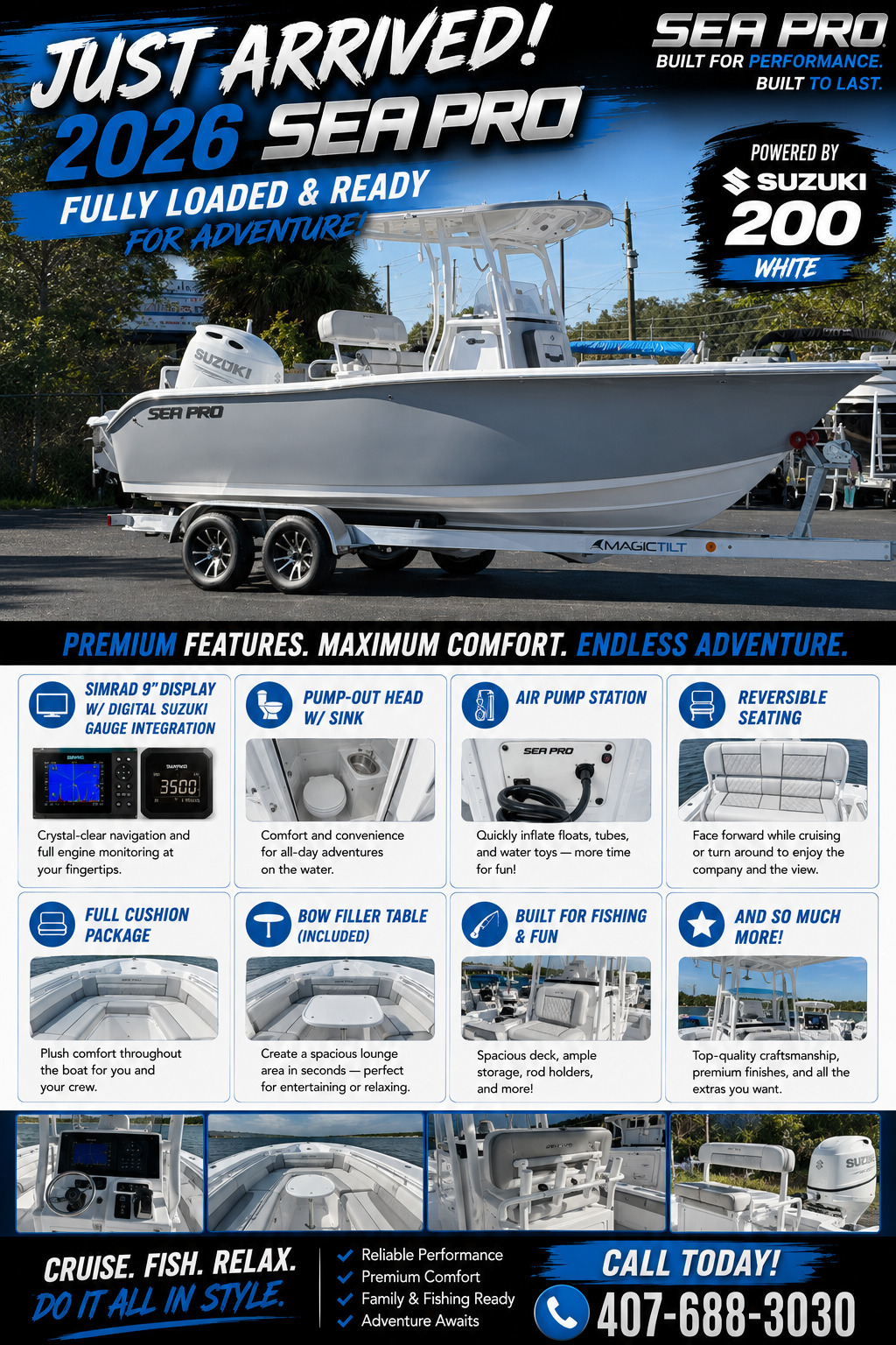 2026 Sea Pro 225 FLX SandBar Boat in sanford FL