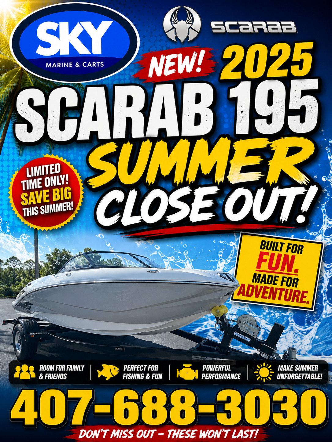 2025 Scarab 195 SE Rotax Jet Boat 215 ID in sanford FL