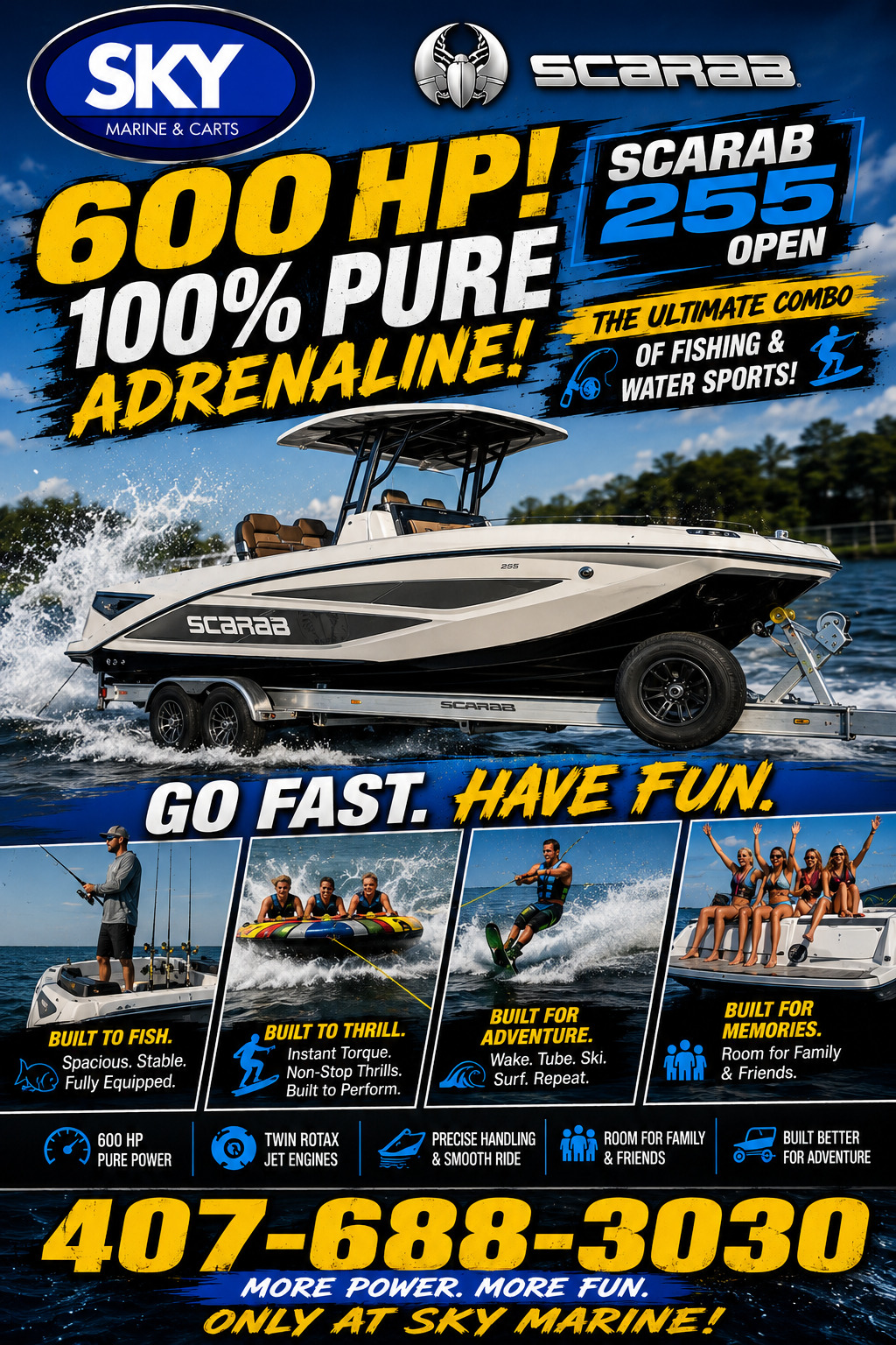 2025 Scarab 255 Open LX Wake Rotax Jet Boat in sanford FL