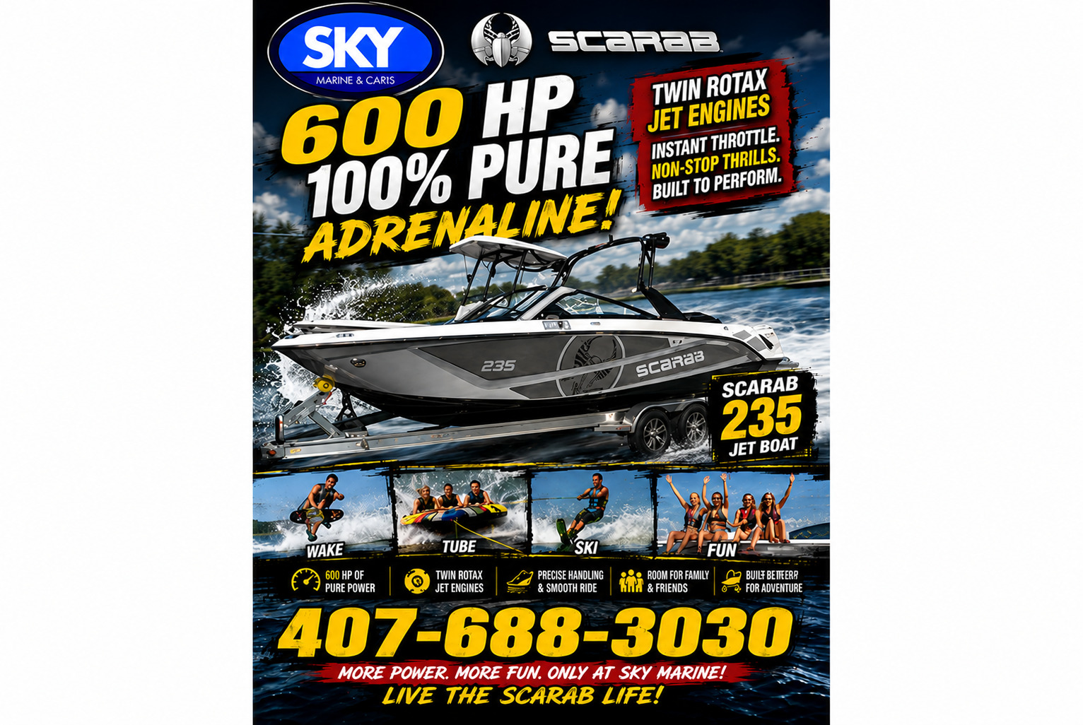 2025 Scarab 235 LX Wake Rotax Jet Boat Jet Boat boat