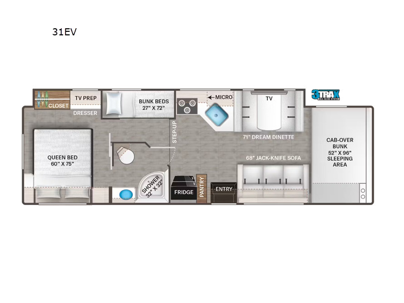 A photo of this 2023 Thor Motor Coach Chateau 31EV