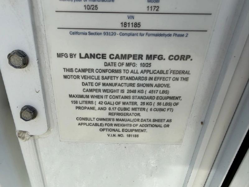 2026 LANCE LANCE 1172