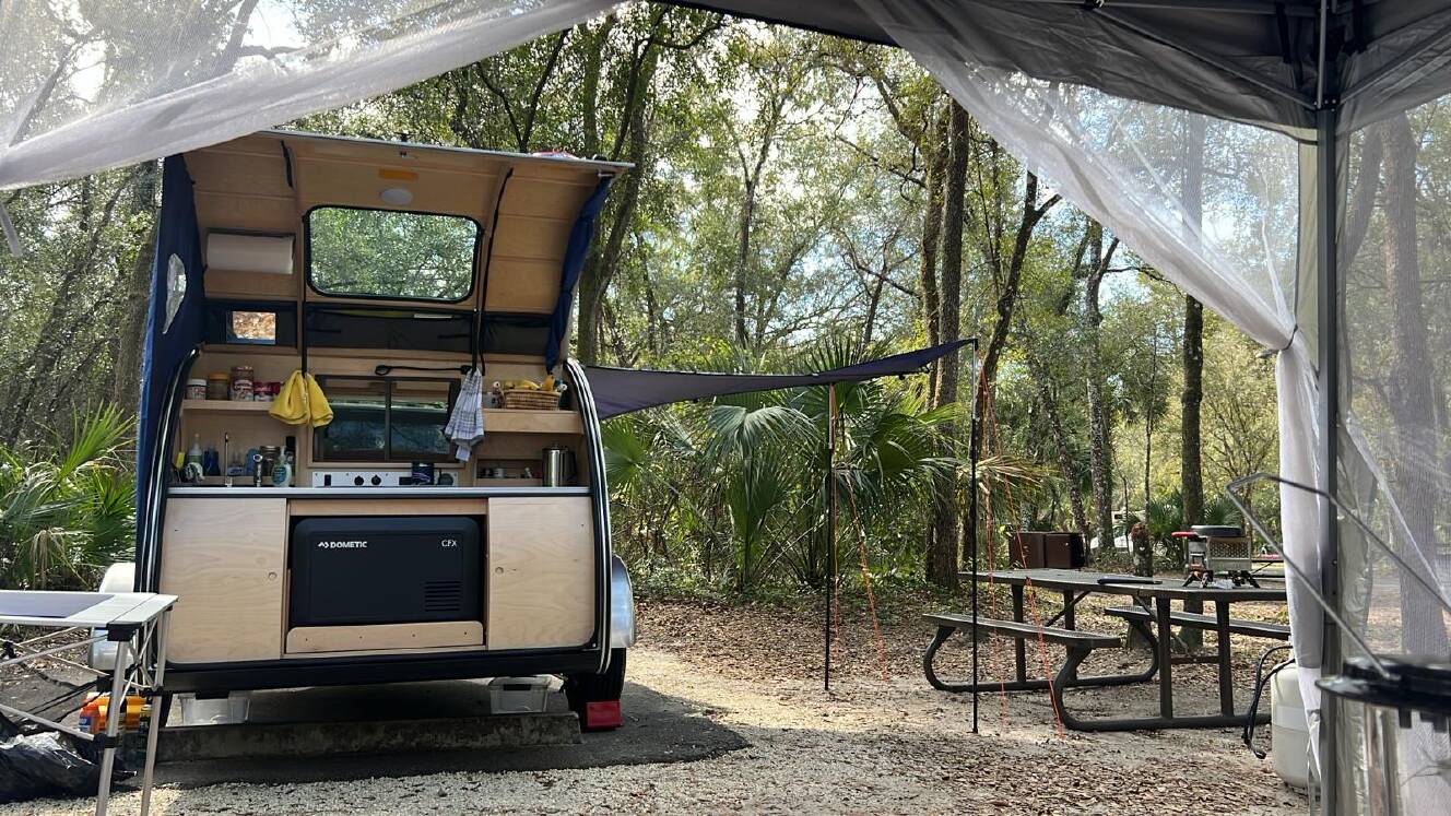 A photo of this 2024 Vistabule Teardrop Trailer