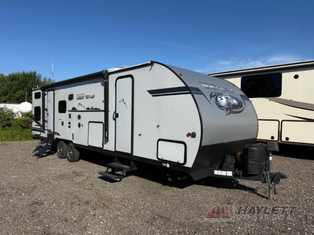 A photo of this 2020 Forest River Rv Cherokee Grey Wolf Black Label 27DBHBL