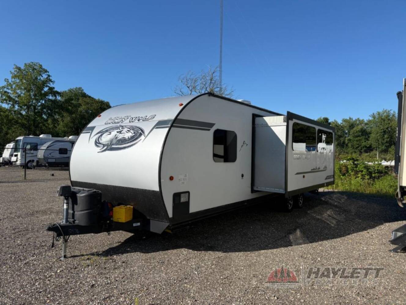 A photo of this 2020 Forest River Rv Cherokee Grey Wolf Black Label 27DBHBL