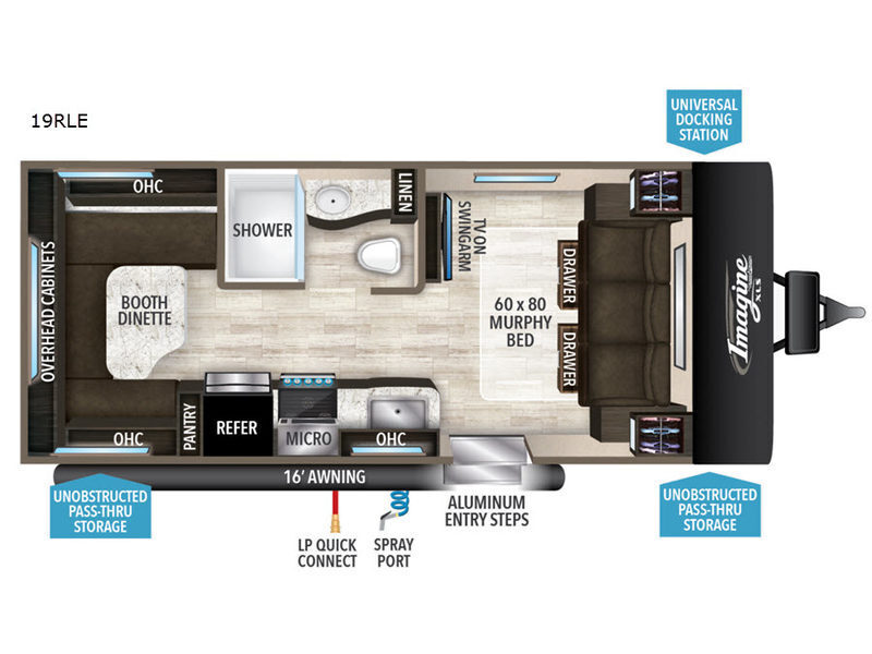 A photo of this 2019 Grand Design Imagine XLS 19RLE