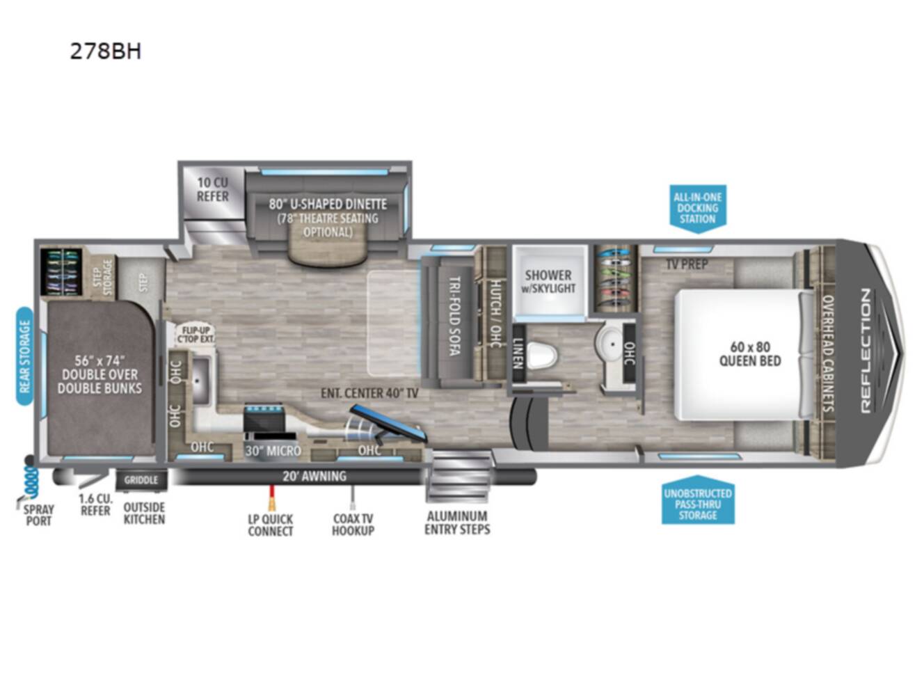 A photo of this 2023 Grand Design Reflection 150 Series 278BH