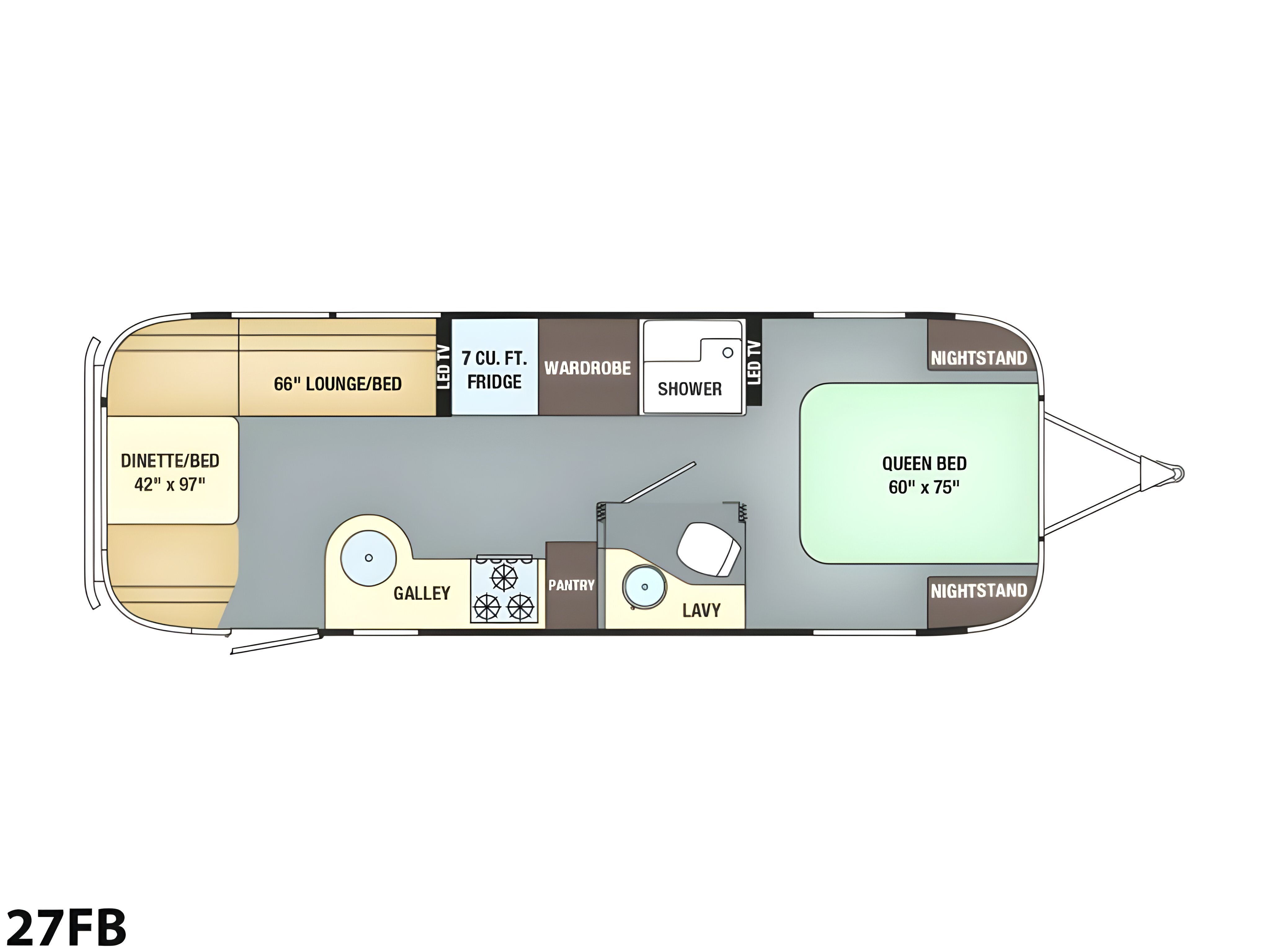 A photo of this 2018 Airstream International Serenity 27FB Queen