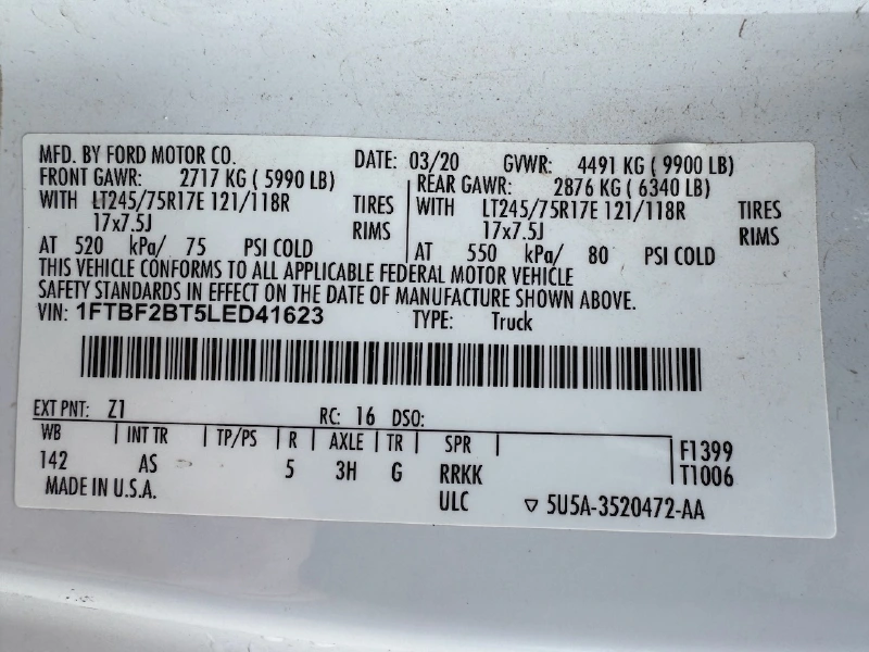 2020 FORD F250