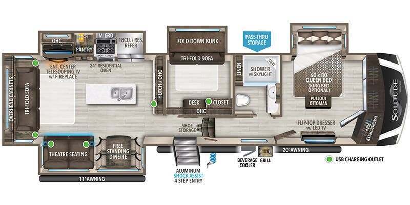 A photo of this 2023 Grand Design Solitude 378MBS