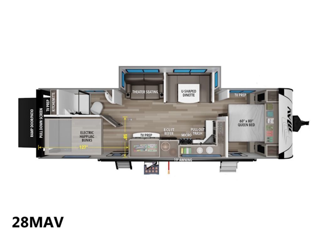 A photo of this 2026 Grand Design Momentum MAV 28MAV MAV 28 MAV