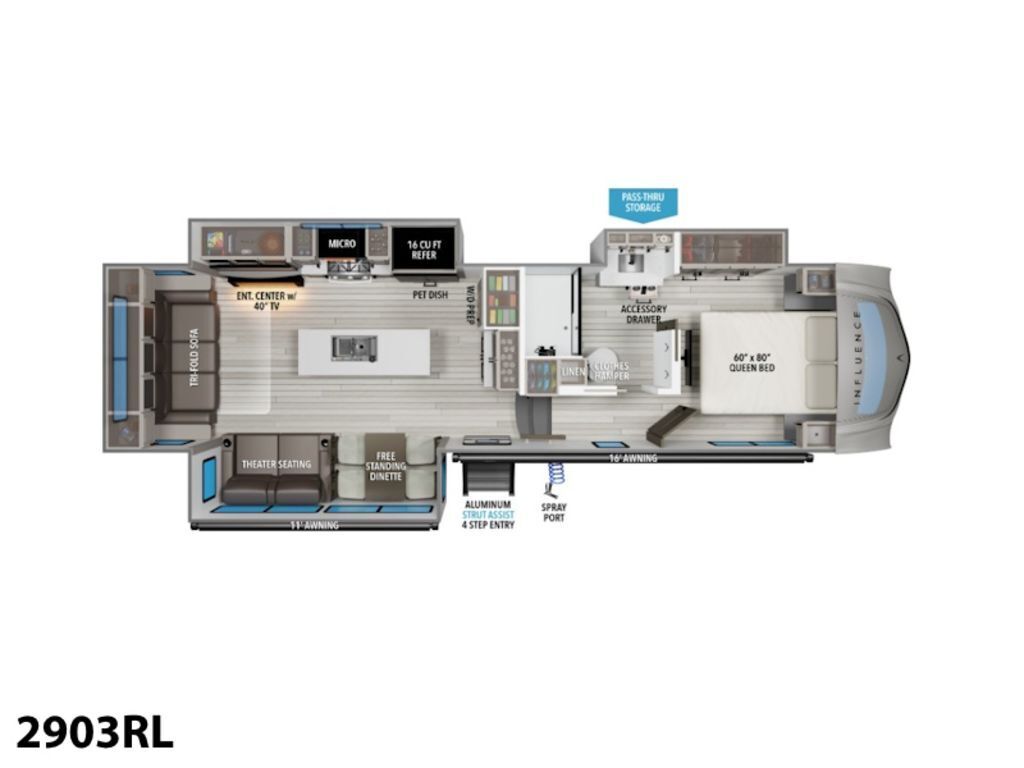 A photo of this 2026 Grand Design Influence 2903RL 2903RL