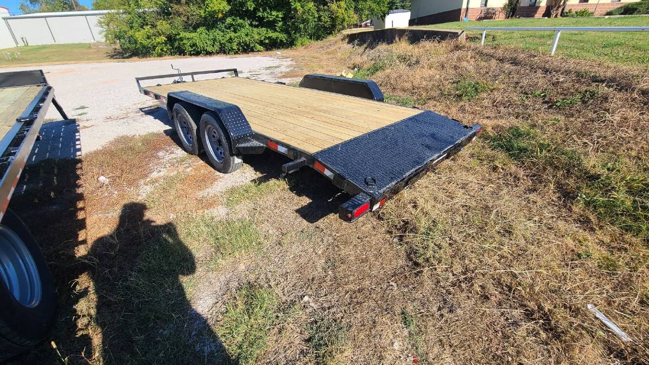 A photo of this 2023 Sure-Trac 7x16 2 C-Channel Car Hauler Trailer