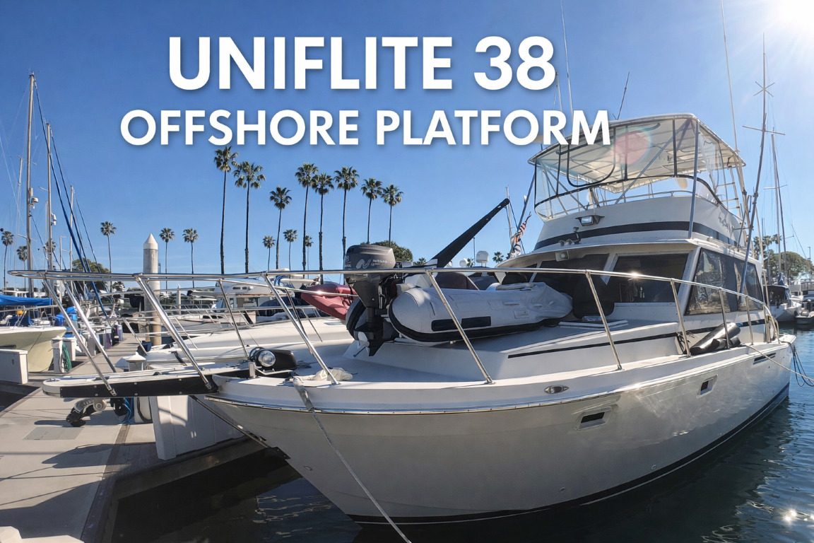 1984 Uniflite 38 Convertible in long beach CA