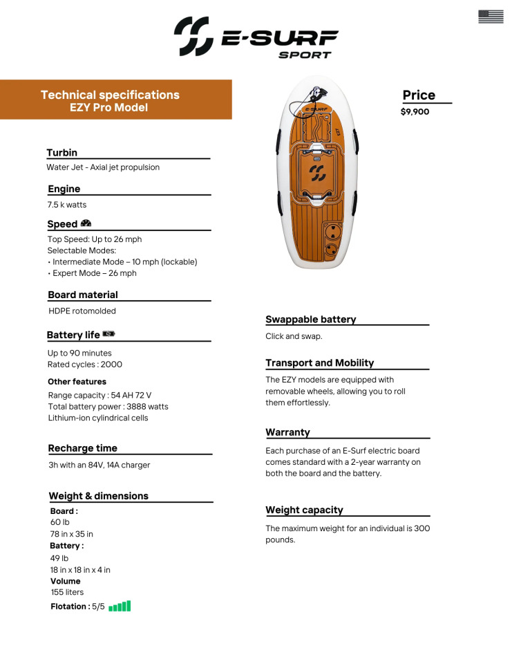 2025 E-Surf EZY PRO in elkhorn WI