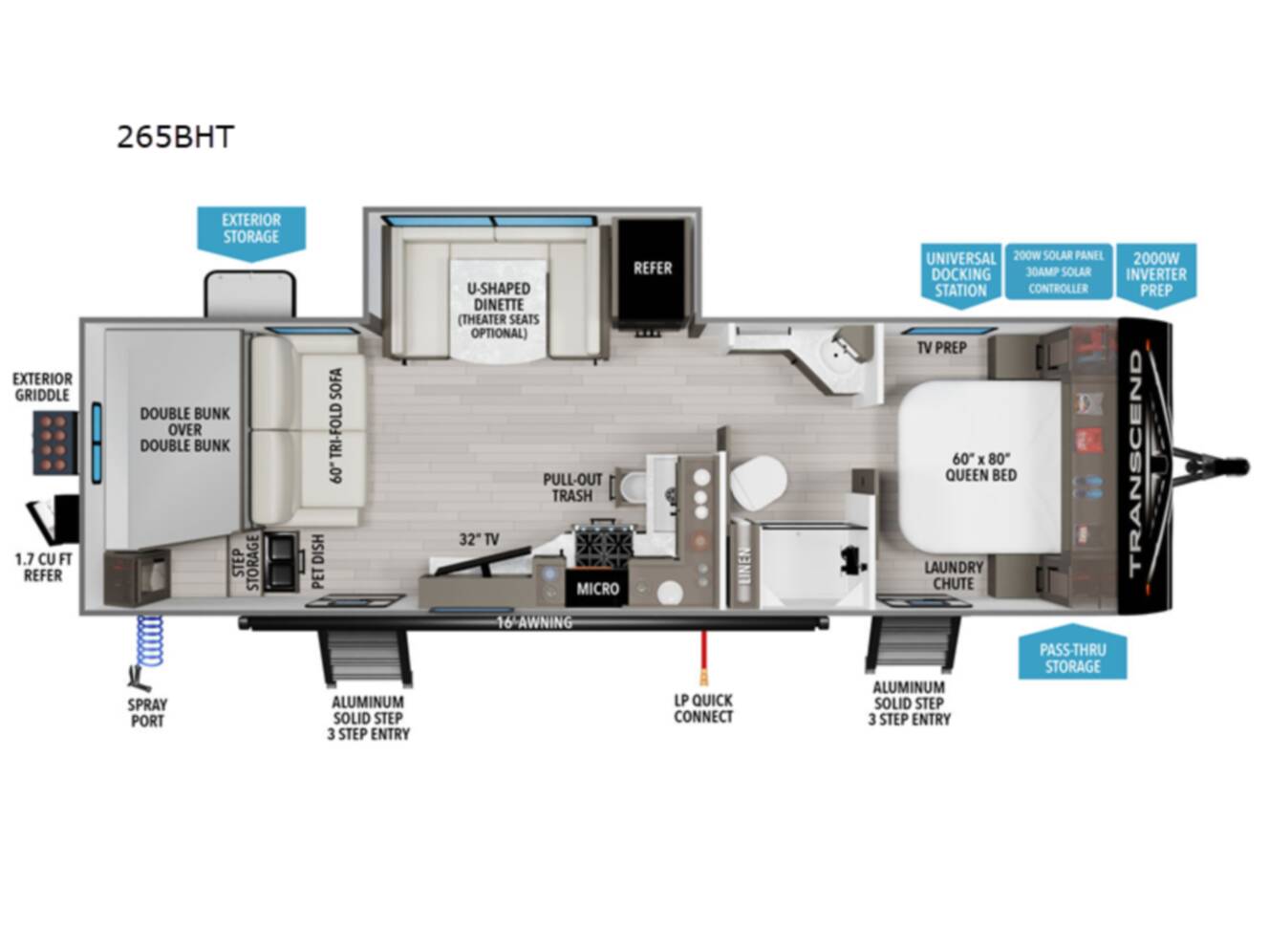 A photo of this 2026 Grand Design Transcend Xplor 265BHT