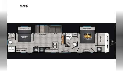 2026 Crossroads Rv Zinger 390DB ZR390DB in livingston TX