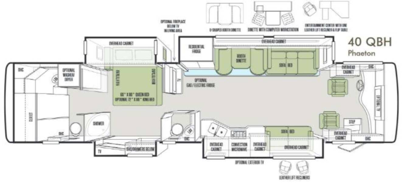 A photo of this 2014 Tiffin Motorhomes Phaeton 40 QBH