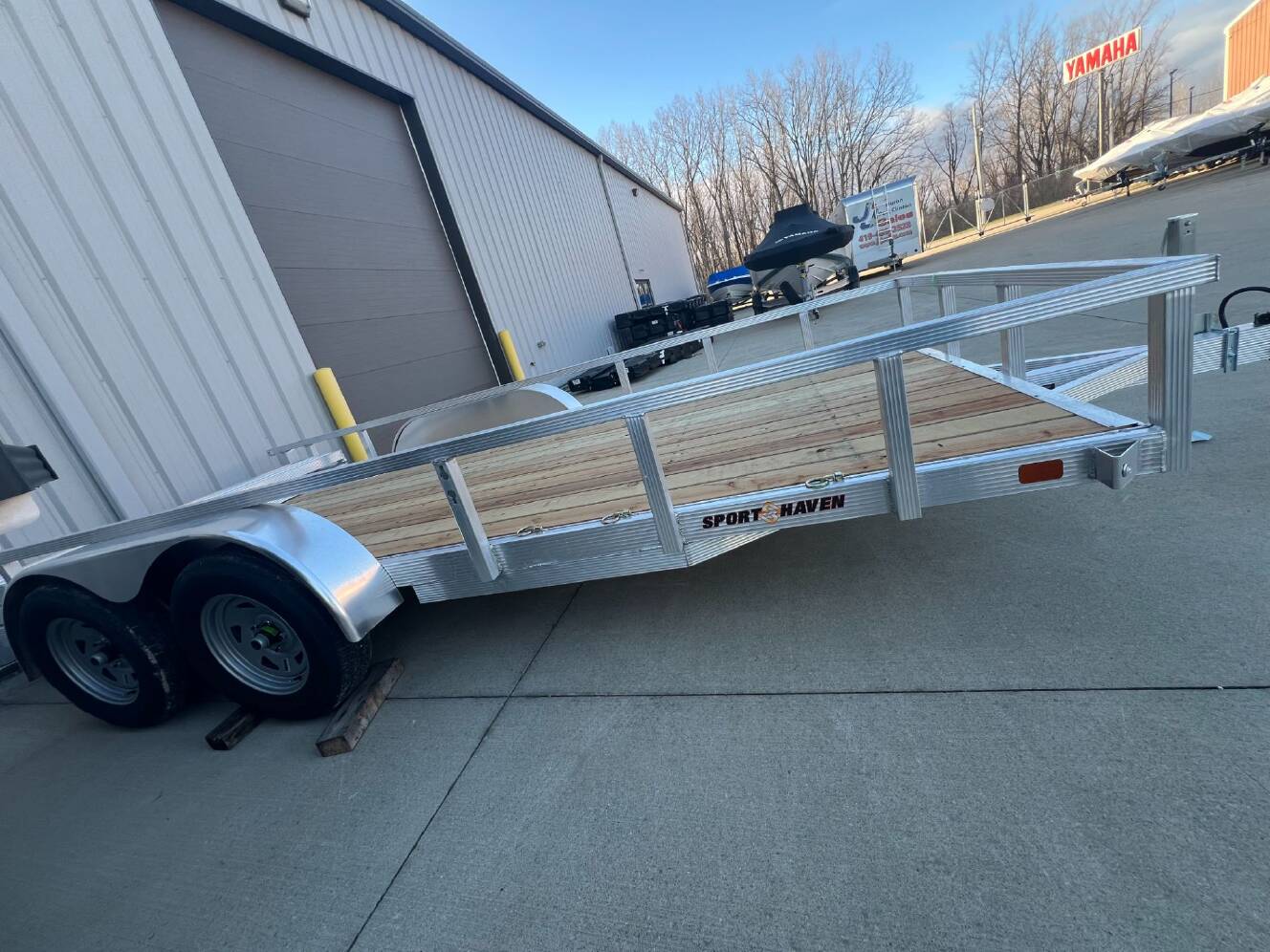A photo of this 2016 Sporthaven Trailers Utility 7x16 Tandem w/ Folding Ramp