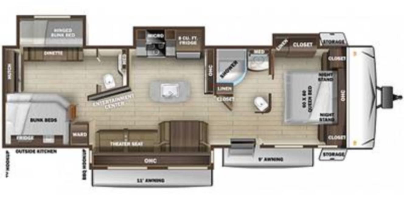 A photo of this 2020 Highland Ridge Mesa Ridge 328BHS