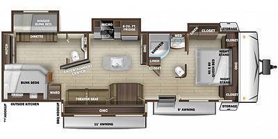 A photo of this 2020 Highland Ridge Mesa Ridge 328BHS