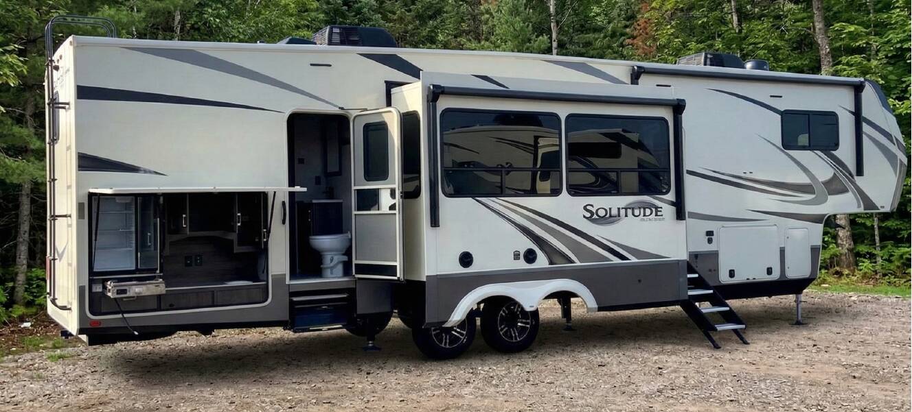 A photo of this 2021 Grand Design SOLITUDE S-CLASS 3740BH