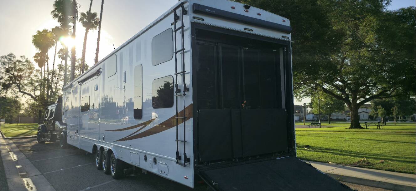 A photo of this 2023 Luxe TOY HAULER 48FB