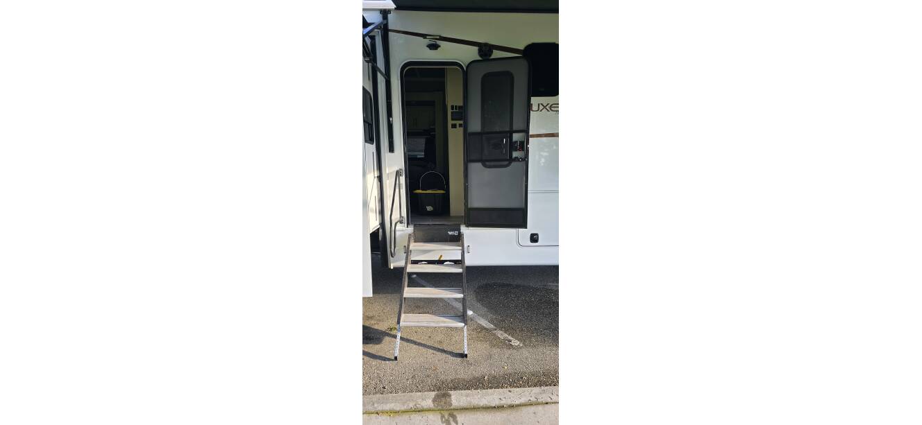 A photo of this 2023 Luxe TOY HAULER 48FB