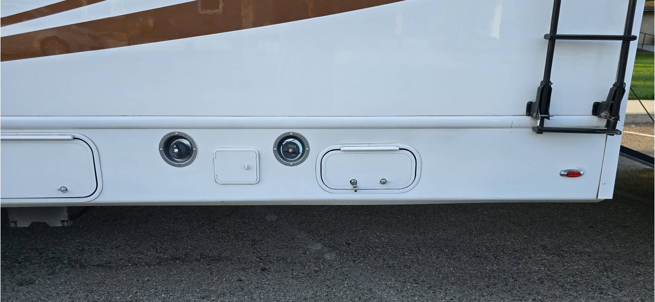 A photo of this 2023 Luxe TOY HAULER 48FB