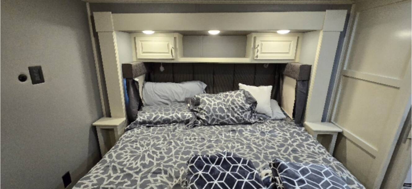A photo of this 2023 Luxe TOY HAULER 48FB