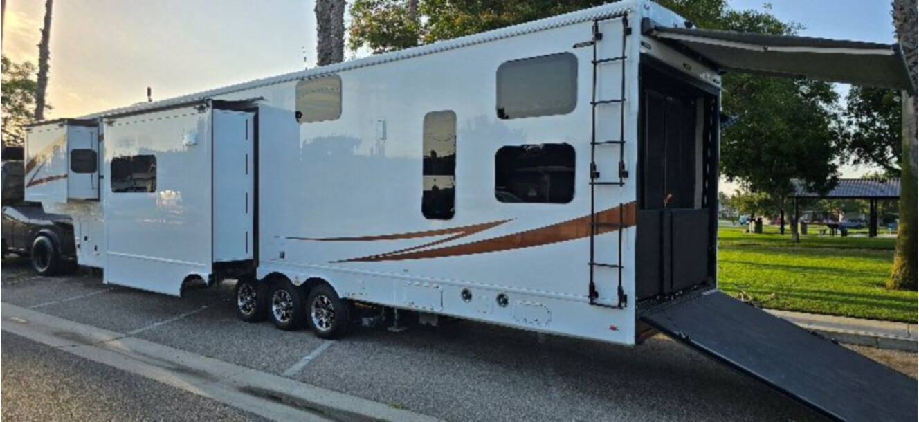 A photo of this 2023 Luxe TOY HAULER 48FB