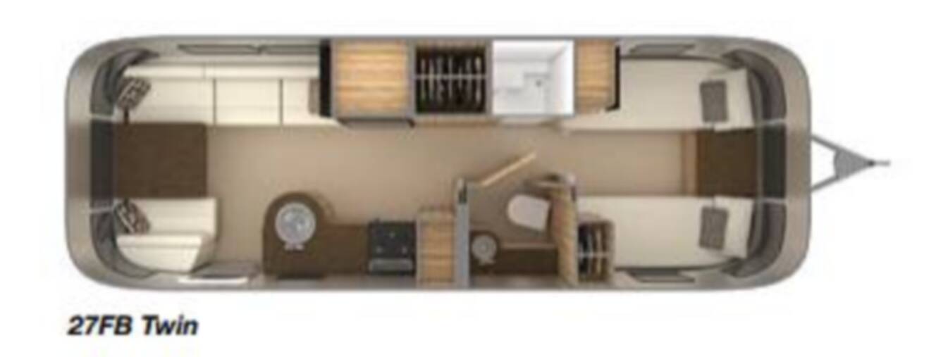 A photo of this 2020 Airstream Flying Cloud 27FB Twin