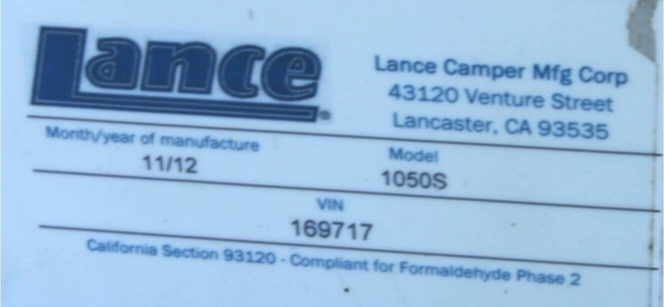 A photo of this 2013 Lance 1050S