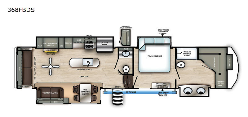 A photo of this 2020 Forest River Rv Sierra 368FBDS