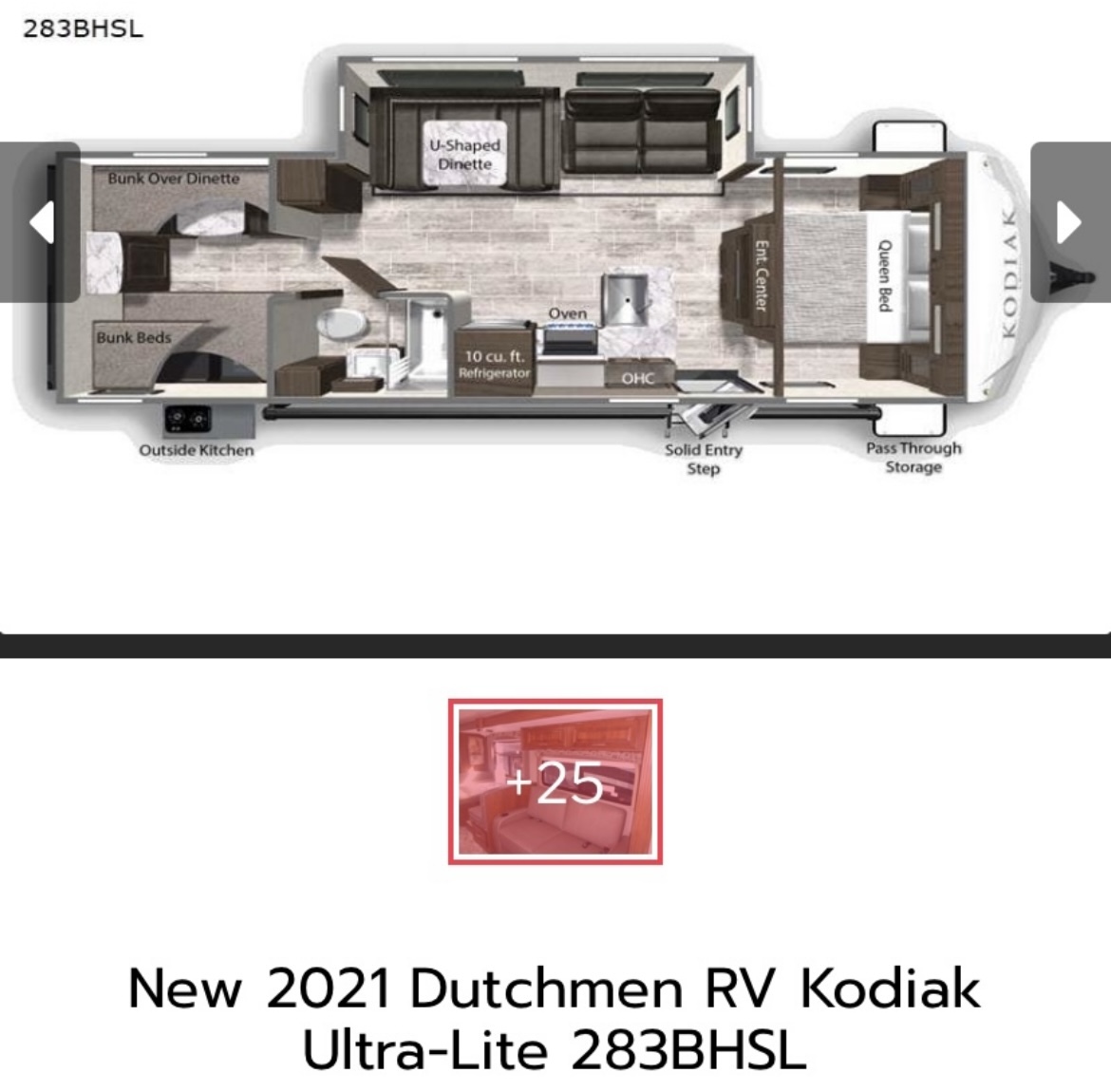 2021 Dutchmen KODIAK ULTRA LITE 283BHSL RV